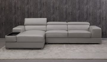 Domino Leather Corner Sofa