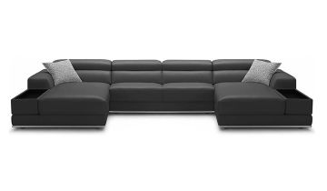 Domino Leather U Shape Sofa