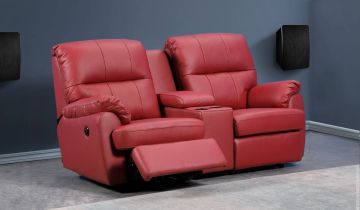 Horizon Home Cinema 2 Seater - In Stock - In Cranberry Red