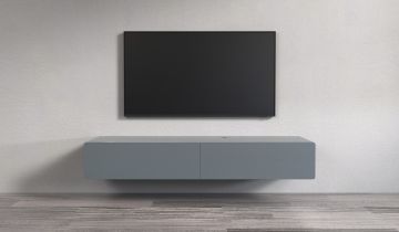 Ikon Matte Graphite Floating TV Unit - 166cm