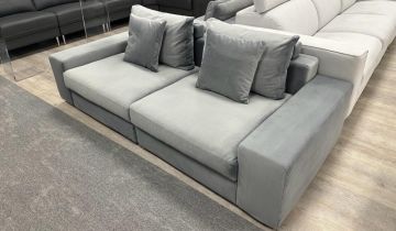 Munich 3 Seater Velvet Sofa - Silver Grey - In Stock