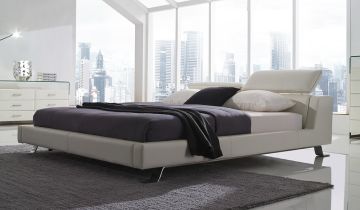 Ceno Leather Bed with USB & LED Lights Option