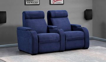 Paramount Fabric 2 Home Cinema Seating - Indigo Blue - In Stock