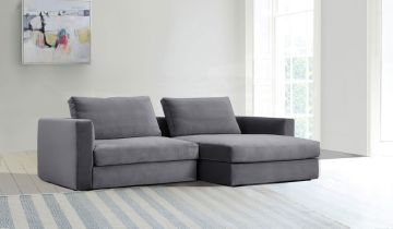 Tonini Small L Shape Velvet Sofa