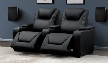 Vivendi 2 Cinema Chairs - Dual Motor - Option B - Jet Black